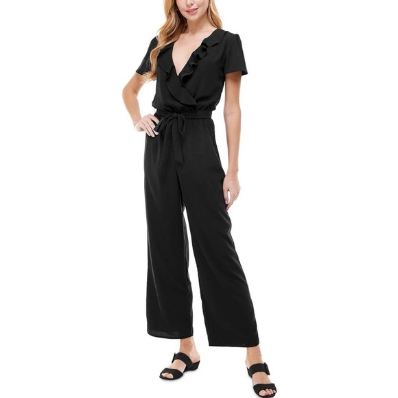 kingston Grey Pants - NWT-Kingston Grey Black Ruffle Jumpsuit (size XXL)